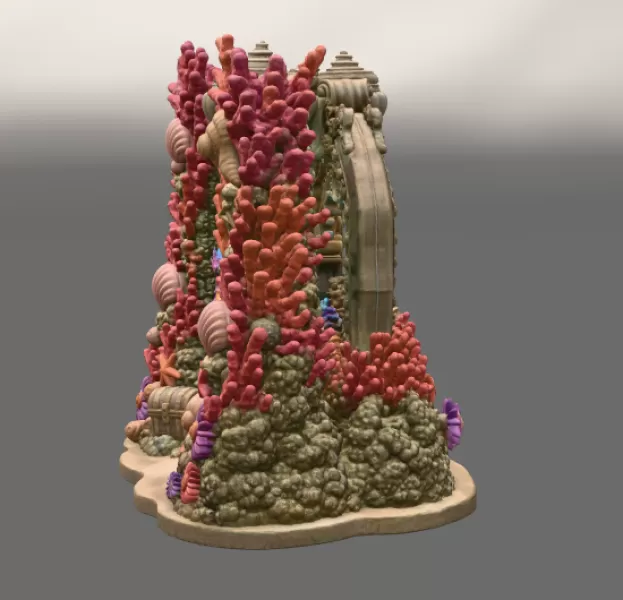 Coral Seahorse Fantasy Gateway STL File for 3D Print - Model preview 12
