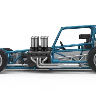 Vintage Supermodified stock car Base Version 3 Scale 1:25 - Model thumbnail 9