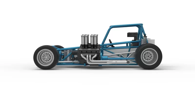 Vintage Supermodified stock car Base Version 3 Scale 1:25 - Model preview 9