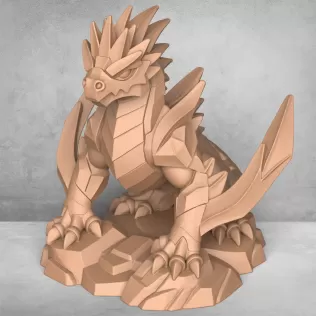 Medieval Dragon Warrior Statue - Model thumbnail 5