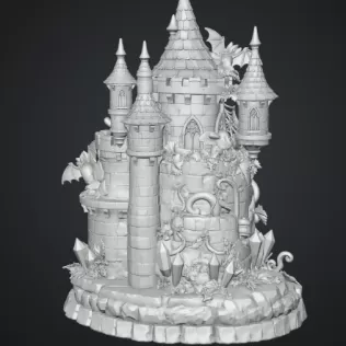 Haunted Halloween Castle LED Candle Holder STL File for 3D Print - Model thumbnail 13
