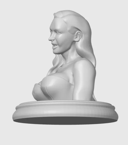 Megan Fox 3D Bust Print - Model preview 3