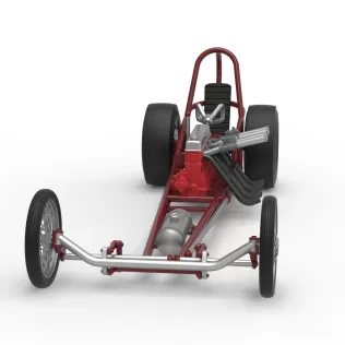Vintage Front engine dragster Base Version 6 Scale 1:25 - Model thumbnail 5