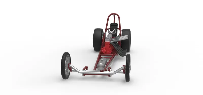 Vintage Front engine dragster Base Version 6 Scale 1:25 - Model preview 5