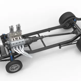 Chassis of Gasser Version 2 Scale 1:25 - Model thumbnail 4