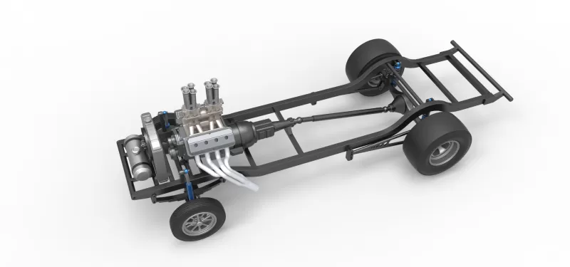 Chassis of Gasser Version 2 Scale 1:25 - Model preview 4