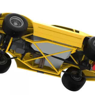 Vintage Dirt late model Race car Version 2 Scale 1:25 - Model thumbnail 3