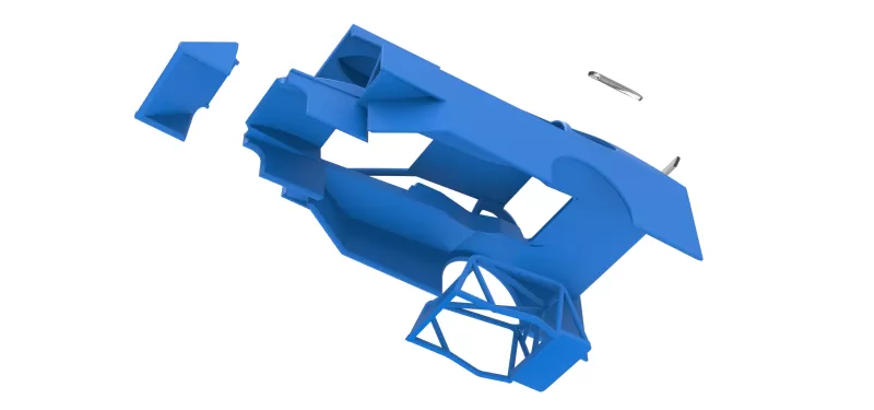 Shell of Northeast Dirt Modified stock car Version 2 Scale 1:25 - Model preview 18