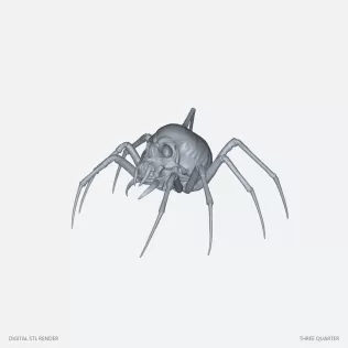 Skull Spider Creature - 100 mm STL