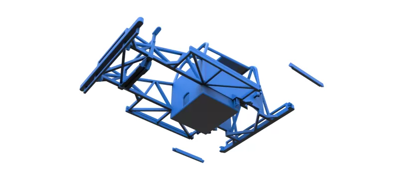 Frame of New Zealand Ministock car Scale 1:25 - Model preview 14