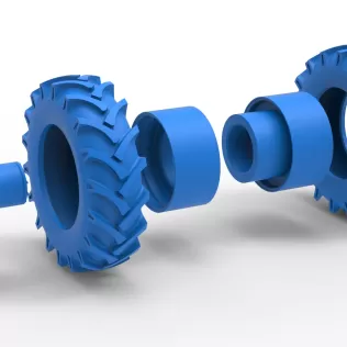 Front wheel of Racing Combine Harvester Version 2 Scale 1:25