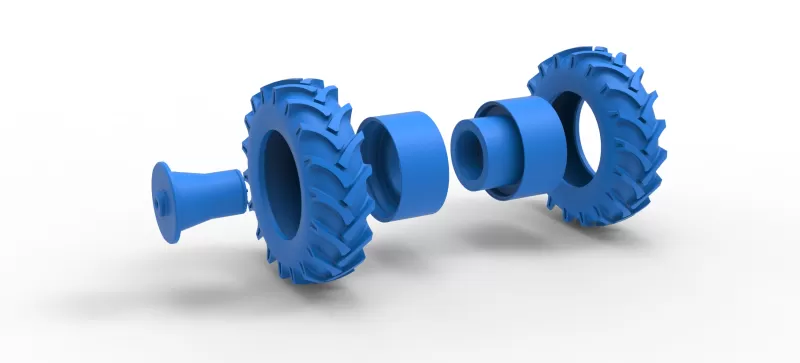 Front wheel of Racing Combine Harvester Version 2 Scale 1:25 - Model preview 11
