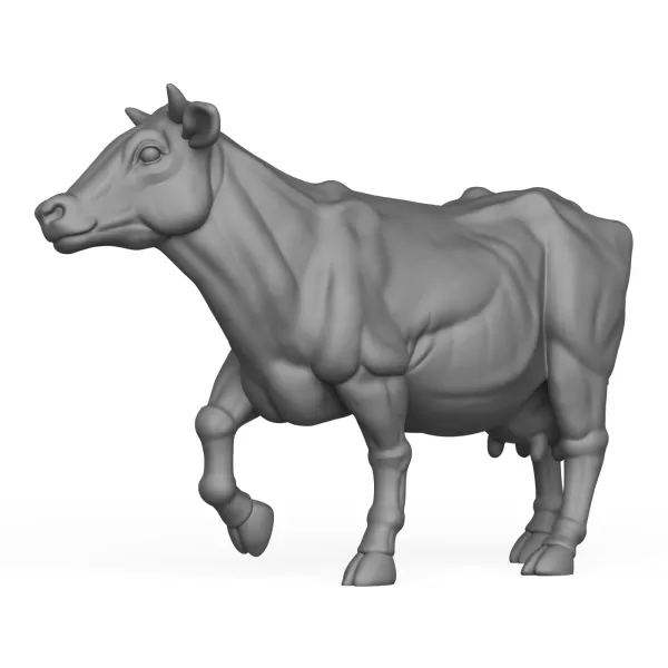 3D Printable Cow Walking Pose - Model preview 5