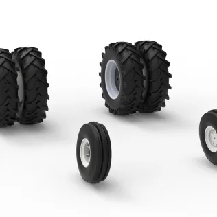Wheel Set of Racing Combine Harvester Version 2 Scale 1:25 - Model thumbnail 8