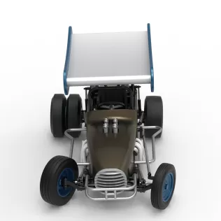 Vintage Winged Supermodified for Dirt while turning V2 1:25 - Model thumbnail 8