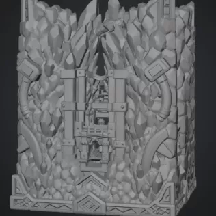 Fantasy Mining Tunnel Book Nook STL File for 3D Print - Model thumbnail 16