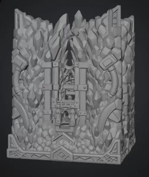 Fantasy Mining Tunnel Book Nook STL File for 3D Print - Model preview 16
