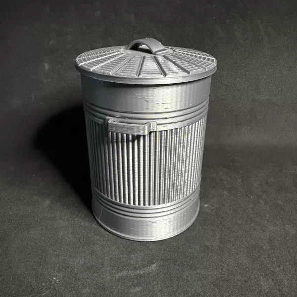 Mini British Desk-Sized Dustbin - Model preview 4