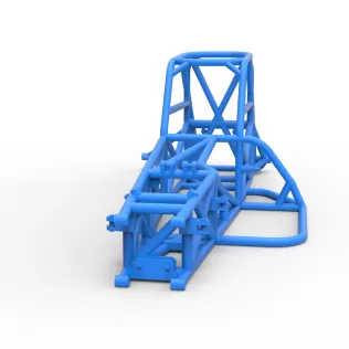 Frame of Supermodified front engine race car V3 Scale 1:25 - Model thumbnail 4