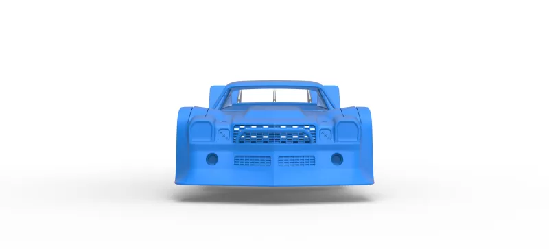 Shell of Vintage Dirt late model Race car Version 3 Scale 1:25 - Model preview 6