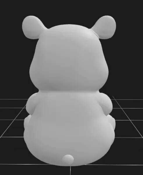 Rhino with Gift Basket - Model preview 4