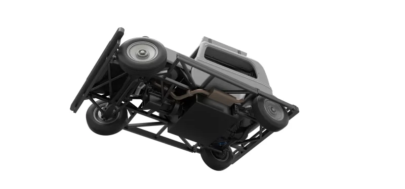 New Zealand Ministock car while turning Scale 1:25 - Model preview 3