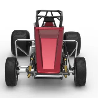 Vintage Dirt Silver Crown Car Scale 1:25 - Model thumbnail 8