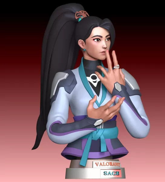 Sage Bust FanArt - Model preview 4