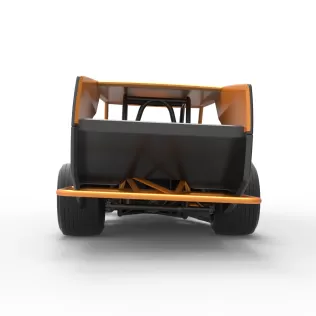 Vintage Dirt Modified stock car Version 5 while turning 1:25 - Model thumbnail 16