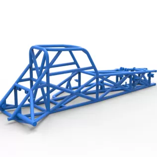Frame of Supermodified front engine race car V3 Scale 1:25 - Model thumbnail 12