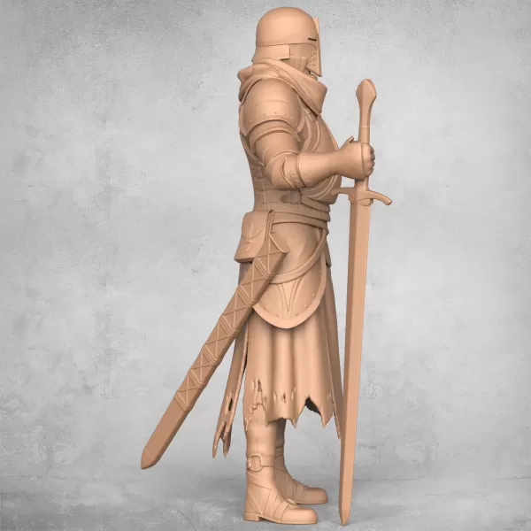 Medieval Warrior Statue - Model preview 5