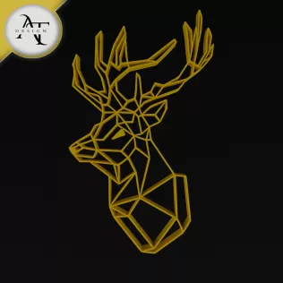 Deer - Geometric - 2D Wall Art Decor