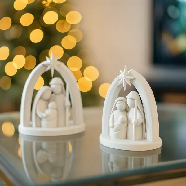 Modern Nativity Scene | Holy Family Christmas Decor | Minimal - Model preview 4
