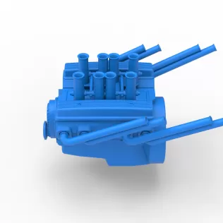 Engine V8 for vintage dragster Version 10 Scale 1:25 - Model thumbnail 9