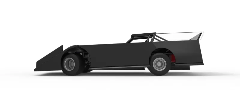 Wedge Dirt Late model while turning Scale 1:25 - Model preview 9
