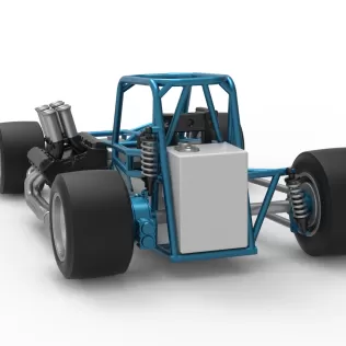 Vintage Supermodified stock car Base Version 3 Scale 1:25 - Model thumbnail 14