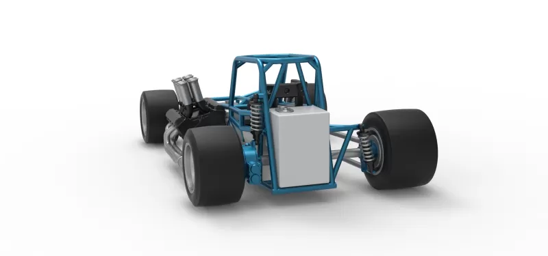 Vintage Supermodified stock car Base Version 3 Scale 1:25 - Model preview 14