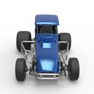 Vintage Sprint car Version 2 Scale 1:25 - Model thumbnail 8