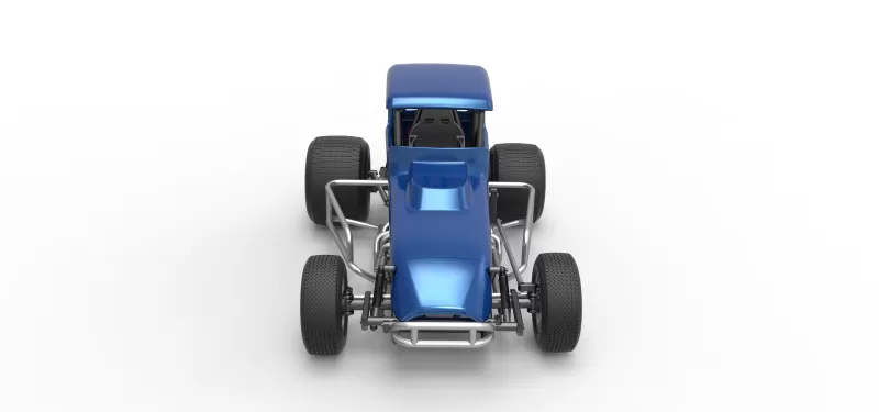 Vintage Sprint car Version 2 Scale 1:25 - Model preview 8