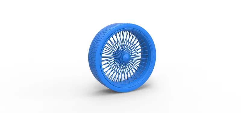 30 inch Wire wheel of Donk car Scale 1:25 - Model preview 9