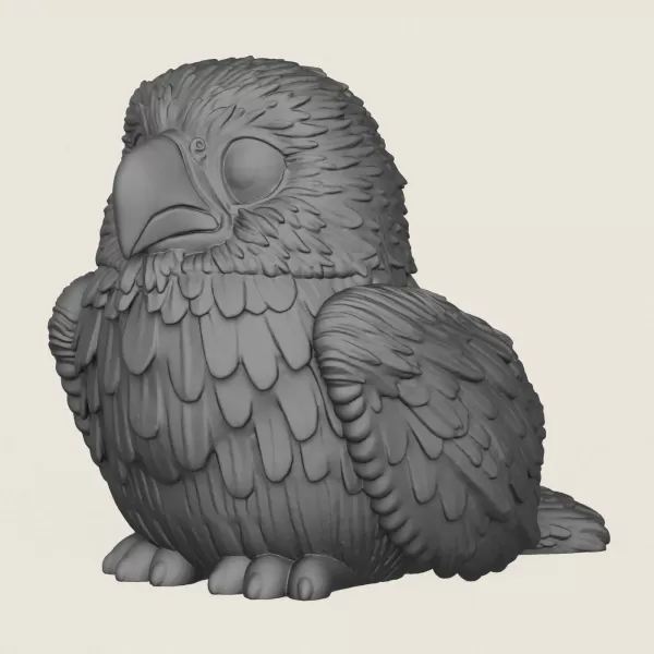 Baby Eagle Statue Print Ready 3D Model - Model preview 1