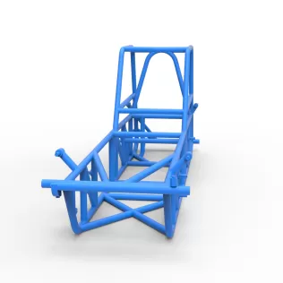 Frame of Vintage Dirt Modified stock car Version 2 Scale 1:25 - Model thumbnail 4