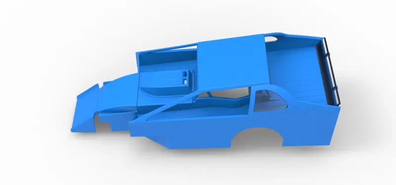 Shell of Northeast Dirt Modified stock car Version 2 Scale 1:25 - Model preview 8