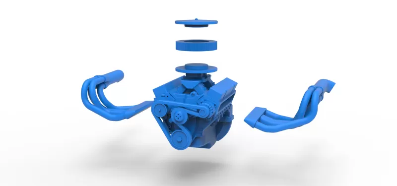 Engine of New Zealand Vintage Stock car Scale 1:25 - Model preview 14