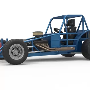 Vintage Dirt Modified stock car Base Scale 1:25 - Model thumbnail 2