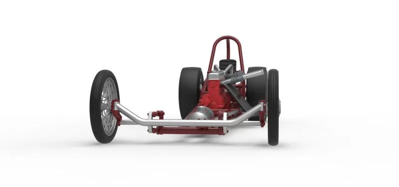 Vintage Front engine dragster Base Version 6 Scale 1:25 - Model preview 6