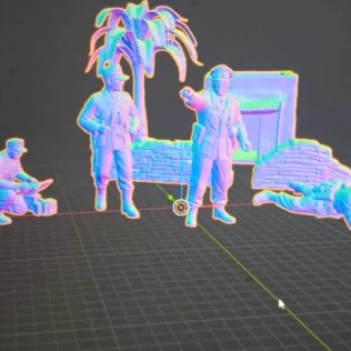 Afrikakorps in the Desert – 3D Printable STL Figure Set - Model thumbnail 3