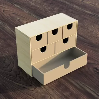 Mini Storage Cabinet - Inspired by Ikea MOPPE - Model thumbnail 2