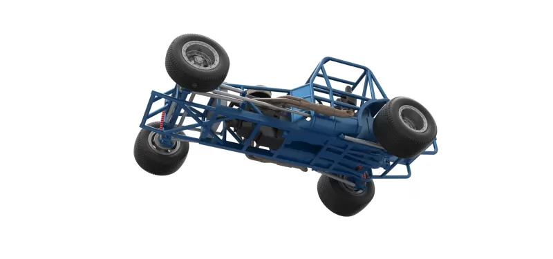 Vintage Dirt Modified stock car Base Scale 1:25 - Model preview 3