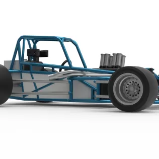 Vintage Supermodified stock car Base Version 3 Scale 1:25 - Model thumbnail 25